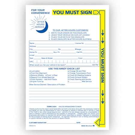 Asp Night Drop Envelopes - Yellow Highlight, 6" X 9", 100 Per Pack Pk 7212